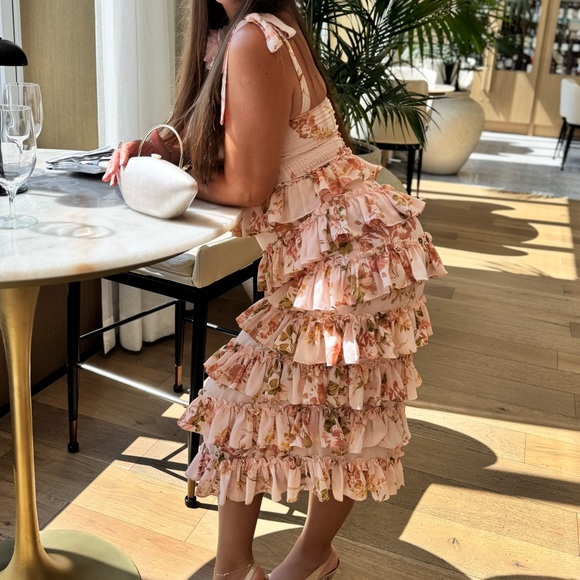 Floral Ruffle Maxi Dress - Picture 2 of 3